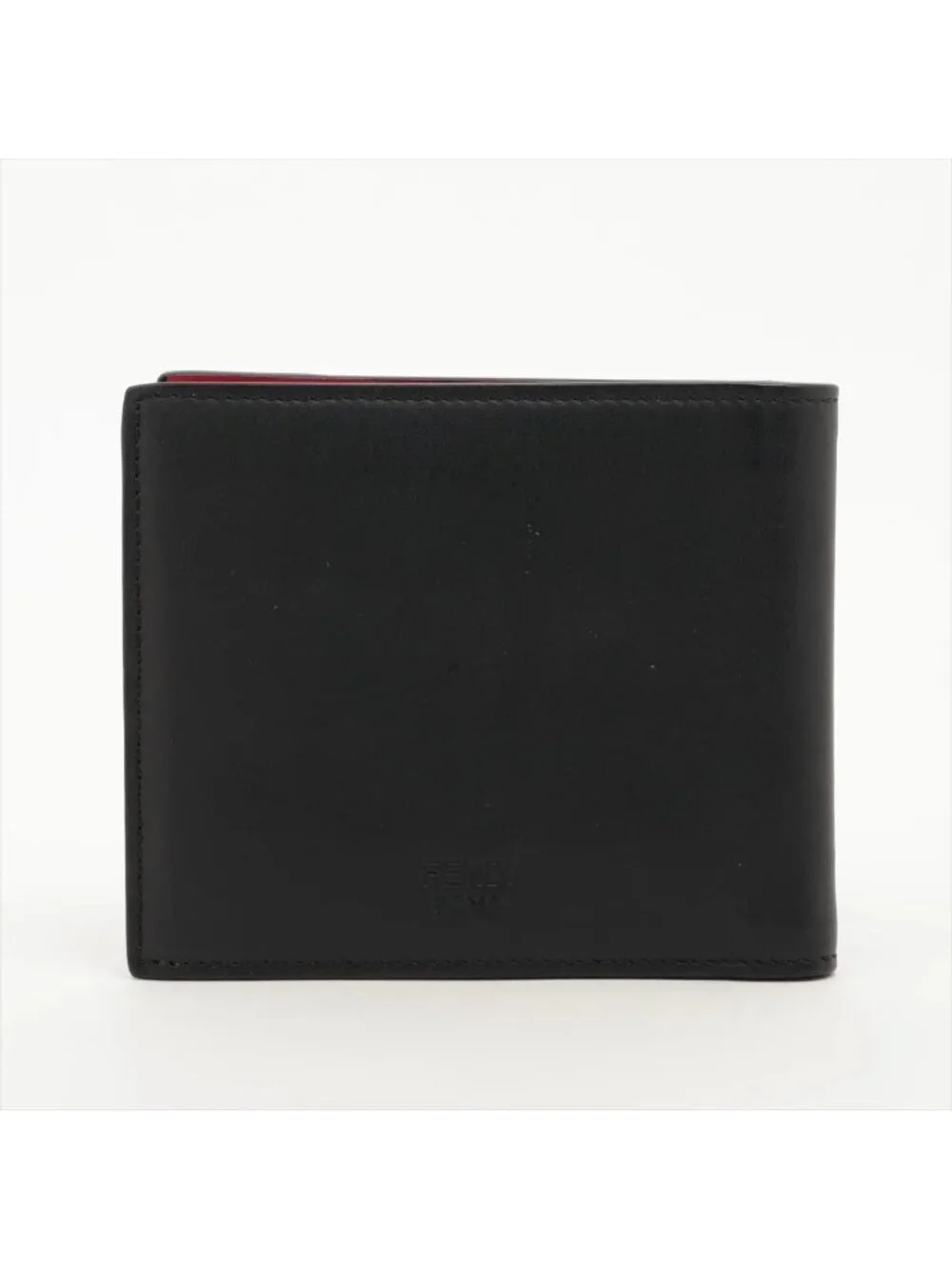 Fendi Monster Bugs Eye Leather Bifold Wallet Compact